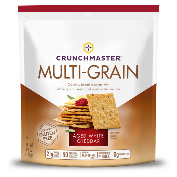 Crunchmaster Multi-Grain Crackers White Cheddar, PK12 40011NCD12CM
